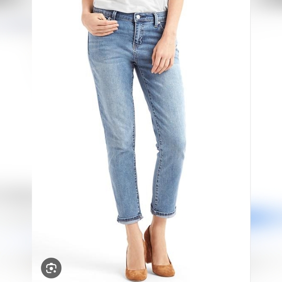 GAP GIRLFRIEND JEANS CLASSIC straight Leg Grunge Preppy Momcore Stretch Y2k - Picture 1 of 13